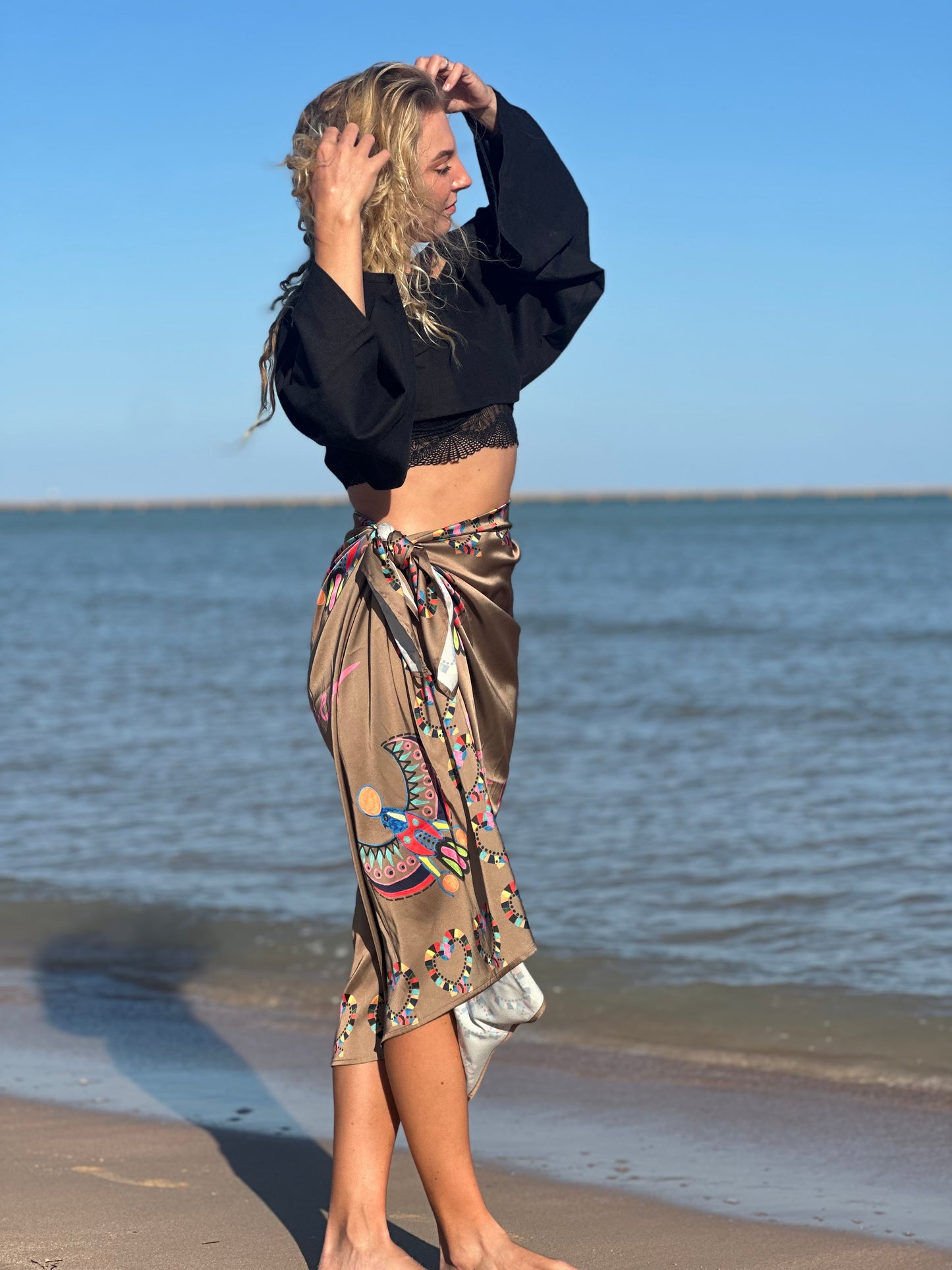 Las vacaciones satin cover up
